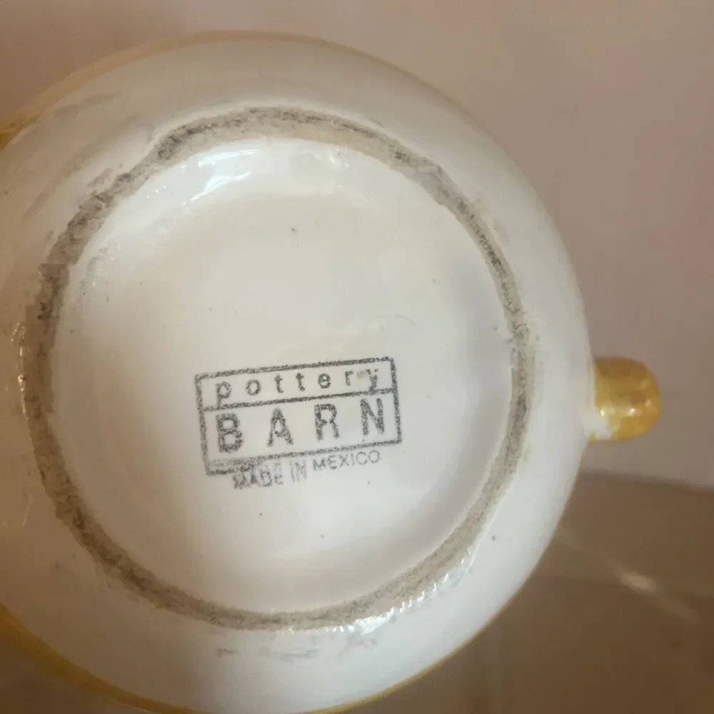 Pottery Barn handmade in Mexico ceramic cherry Fruit Pitcher